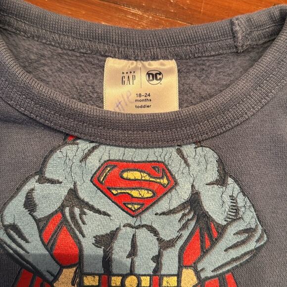 Superman crewneck sweatsuit from the Gap 18-24 months VGUC - Picture 2 of 4